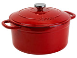 Enameled Cast Iron 5.5 Quart Dutch Oven, in Red