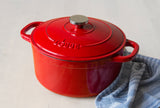 Enameled Cast Iron 5.5 Quart Dutch Oven, in Red